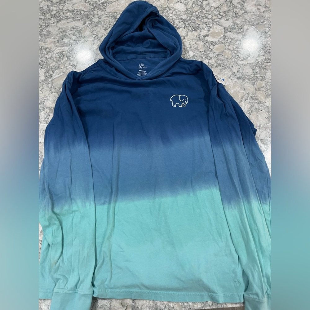 Ivory Ella Unisex Blue Hoodie Large